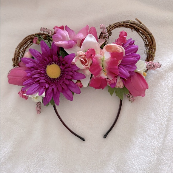 Boho Style Floral Minnie Ears - Picture 1 of 2